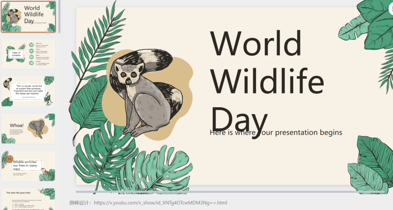 绿色黄色小熊猫可爱卡通素材-星光PPT模板 一个PPT模板免费下载的网站