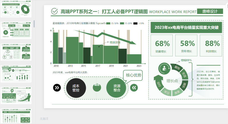 （浅绿）职场工作汇报-星光PPT模板 一个PPT模板免费下载的网站