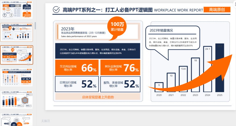 （橙蓝）职场工作汇报-星光PPT模板 一个PPT模板免费下载的网站