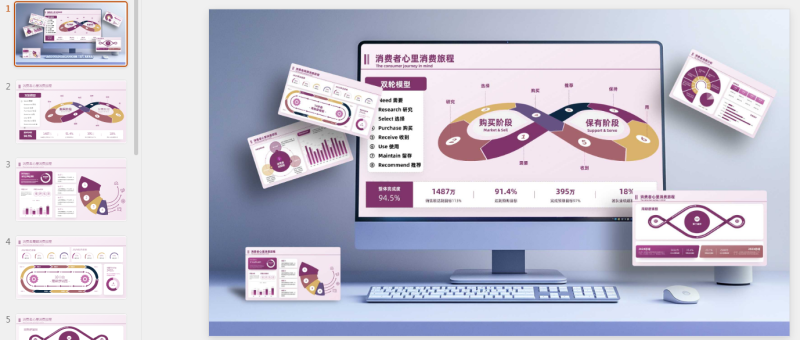 深紫色逻辑图ppt模板.pptx等1个文件-星光PPT模板 一个PPT模板免费下载的网站